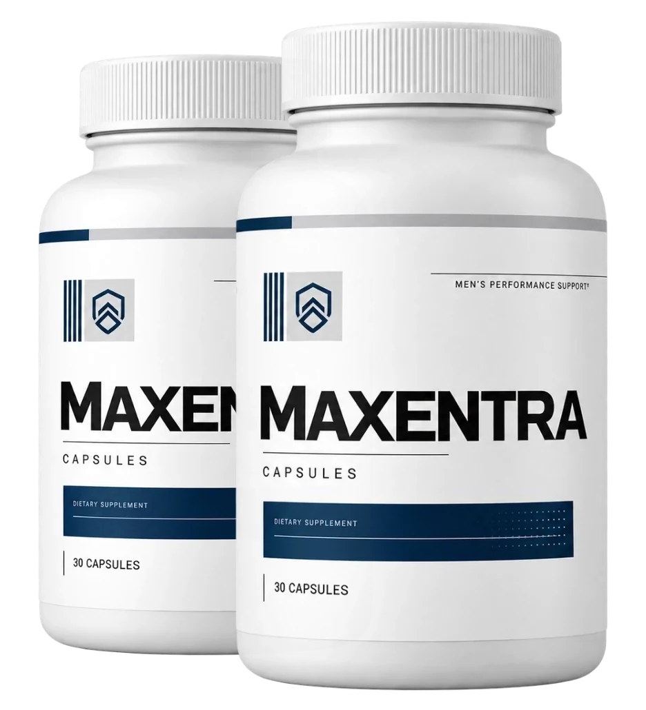Two bottles of Maxentra capsules